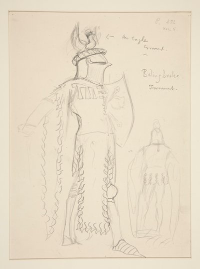 Bolingbroke (Scène de tournoi), croquis de costume pour Henry Irving - Edwin Austin Abbey