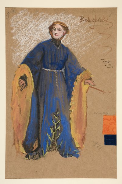 Bolingbroke, croquis de costume pour Richard II - Edwin Austin Abbey
