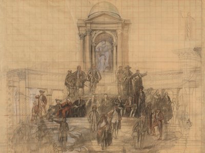 Cartoon pour - Edwin Austin Abbey