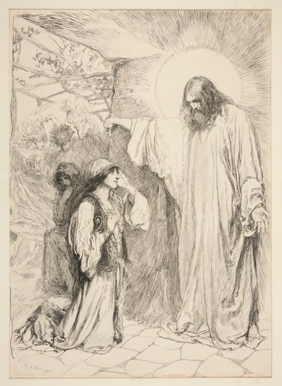 Le Christ et Marie-Madeleine - Edwin Austin Abbey