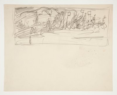 Étude de Composition pour La Quête du Saint Graal (série de quinze peintures pour la Bibliothèque Publique de Boston, achevée en 1901) - Edwin Austin Abbey
