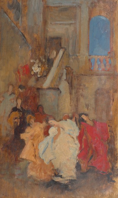 Étude compositionnelle, peut-être pour Une Mesure - Edwin Austin Abbey