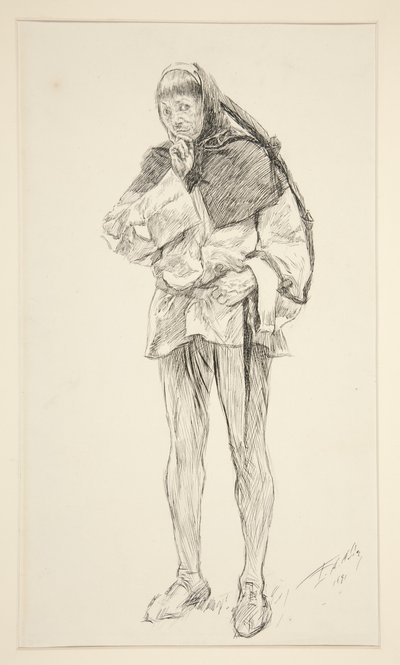 Costard, Acte I, Scène i, Amour - Edwin Austin Abbey