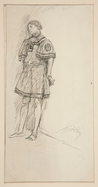 Étude de costume pour Les Deux Gentilshommes de Vérone (?) - Edwin Austin Abbey