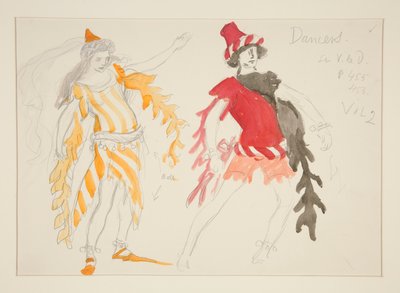 Danseurs, croquis de costume pour Henry Irving - Edwin Austin Abbey