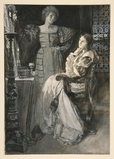 Desdémone et Emilia - Acte IV, Scène III, Othello - Edwin Austin Abbey
