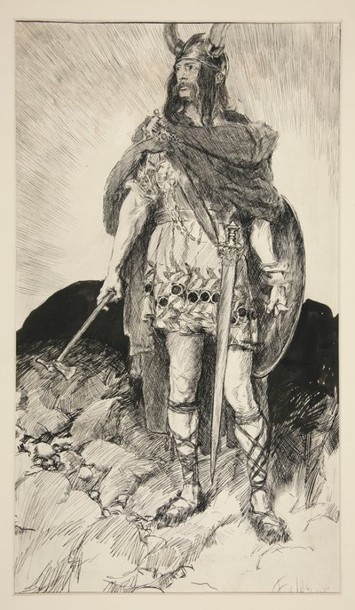 Edgar armé - Acte V, Scène III, Le Roi Lear - Edwin Austin Abbey