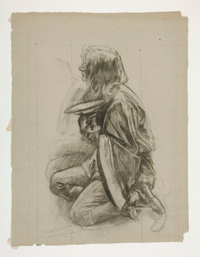 Étude de figure pour le roi Arthur - Edwin Austin Abbey