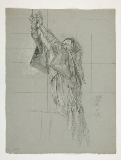 Étude de figure pour le roi Arthur - Edwin Austin Abbey