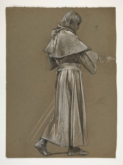 Étude de figure pour le roi Arthur - Edwin Austin Abbey