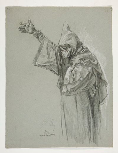 Étude de figure pour le Roi Arthur - Edwin Austin Abbey