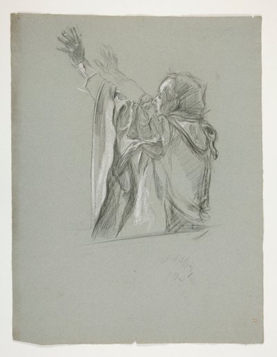 Étude de figure pour le roi Arthur - Edwin Austin Abbey