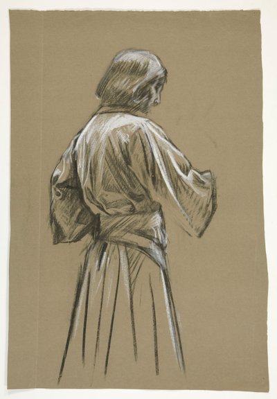 Étude de figure pour le Roi Arthur - Edwin Austin Abbey