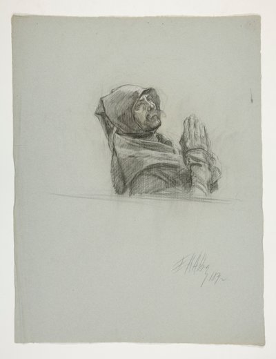 Étude de figure pour le roi Arthur - Edwin Austin Abbey