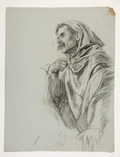 Étude de figure pour le roi Arthur - Edwin Austin Abbey