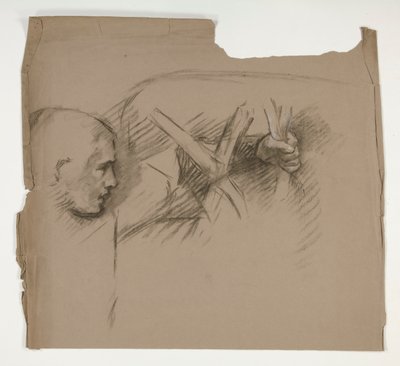 Étude de figure pour les Sept Péchés Capitaux, de La Quête du Saint Graal (une série de 15 peintures pour la bibliothèque publique de Boston, achevée en 1901) - Edwin Austin Abbey