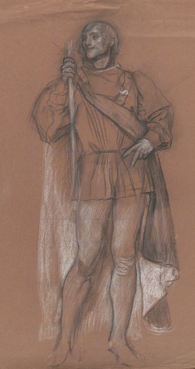 Étude de figure pour le Royal Exchange - Edwin Austin Abbey