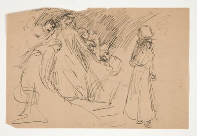 Galahad et les Vertus Captives, étude pour La Quête du Saint Graal (série de quinze peintures pour la Bibliothèque publique de Boston, achevée en 1901) - Edwin Austin Abbey