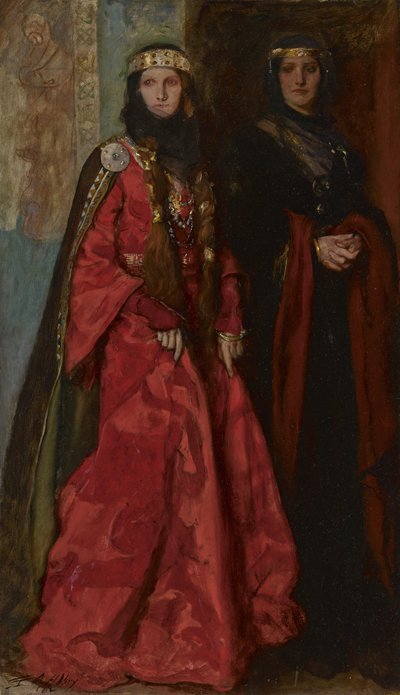 Goneril et Regan dans Le Roi Lear Acte I Scène I, 1902 - Edwin Austin Abbey