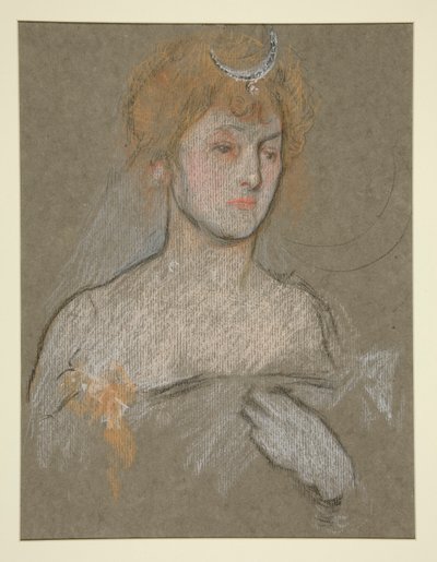 Tête et épaules de femme, portrait du couronnement d