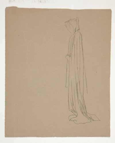 Figure encapuchonnée (recto); Étude d