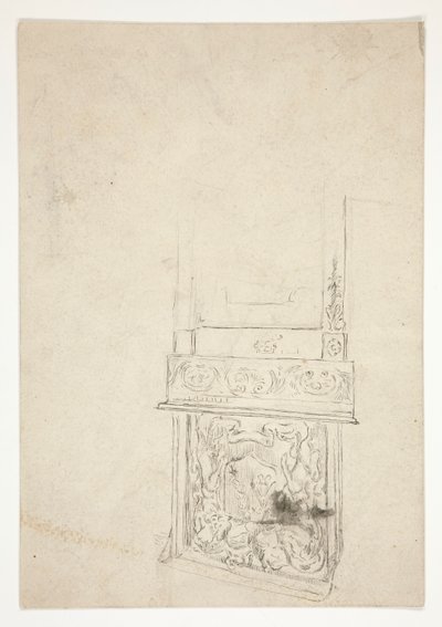 Étude intérieure de cheminée - Edwin Austin Abbey