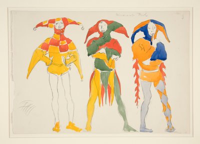 Fous itinérants, croquis de costume pour Henry Irving - Edwin Austin Abbey