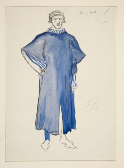 Jean de Gand, croquis de costume pour Henry Irving - Edwin Austin Abbey