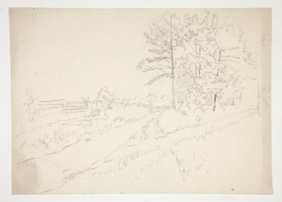 Paysage avec route traversante - Edwin Austin Abbey