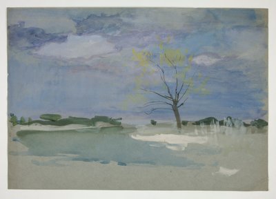 Paysage avec arbre - Edwin Austin Abbey