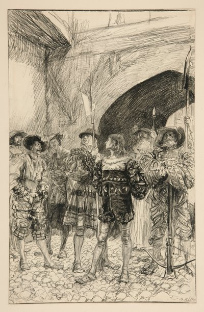 Lucio et Claudio - Acte I, Scène iii, Mesure pour Mesure - Edwin Austin Abbey