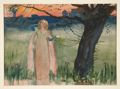 Ophelia près du ruisseau - Acte IV, Scène VII, Hamlet - Edwin Austin Abbey