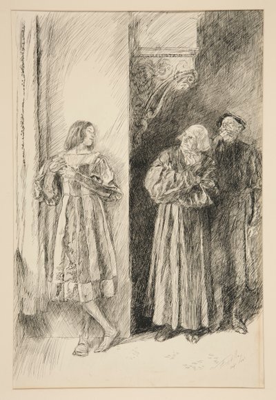 Proteus et Antonio, Acte I, Scène iii, Les Deux Gentilshommes de Vérone - Edwin Austin Abbey