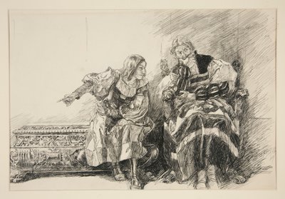 Proteus et le Duc, Acte III, Scène i, Les Deux Gentilshommes de Vérone - Edwin Austin Abbey