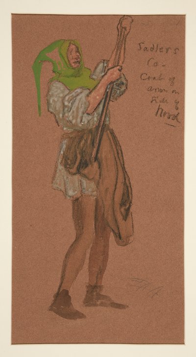 Costume de Sadler, croquis de costume pour Henry Irving - Edwin Austin Abbey
