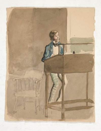Esquisse pour Charles Dickens - Edwin Austin Abbey