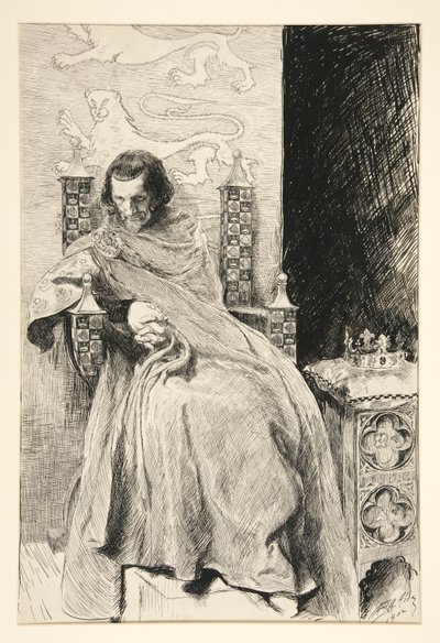 Esquisse pour le Roi Jean, de King John - Edwin Austin Abbey