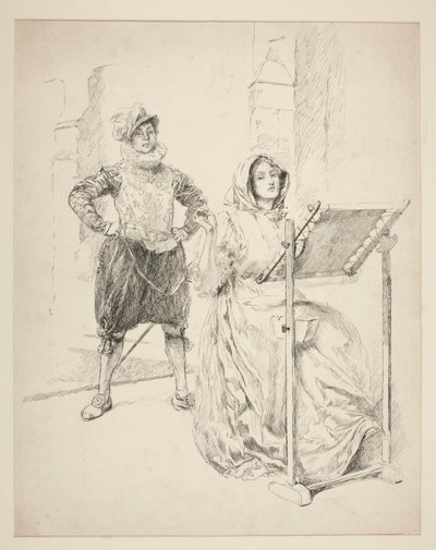 Croquis pour La Chanson du Narcisse - Edwin Austin Abbey