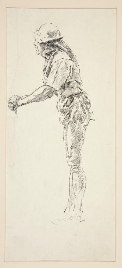 Étude pour Dull, de Love - Edwin Austin Abbey