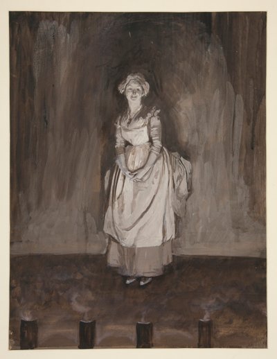 Étude pour Épilogue, illustration pour Oliver Goldsmith - Edwin Austin Abbey