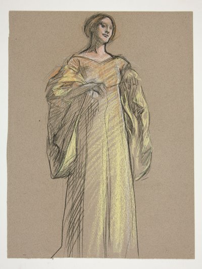 Étude pour Fiametta - Edwin Austin Abbey