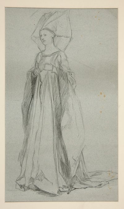 Étude pour Lady Anne, pour Richard III (?) - Edwin Austin Abbey