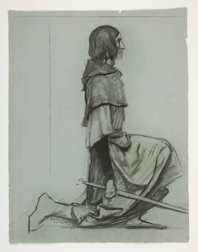Étude pour La Clé du Château, de La Quête du Saint Graal - Edwin Austin Abbey