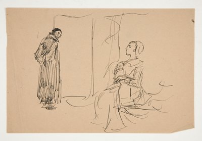 Étude pour La Lettre écarlate - Edwin Austin Abbey