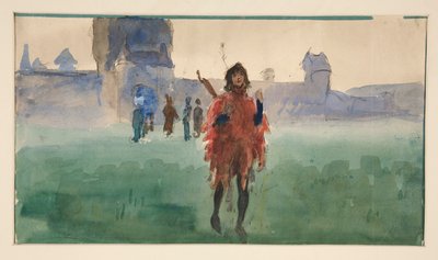 Étude pour un ménestrel errant - Edwin Austin Abbey