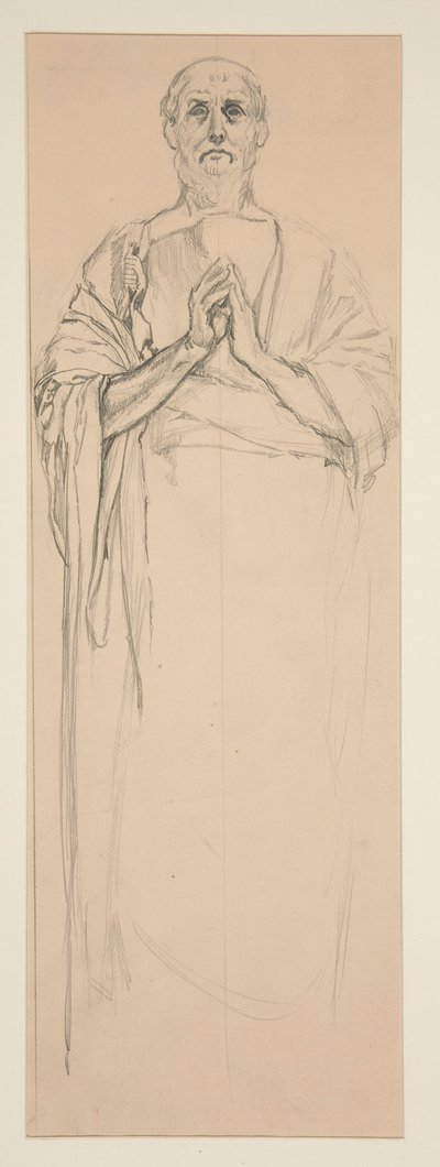 Étude pour un vitrail représentant Saint Pierre, Paris - Edwin Austin Abbey