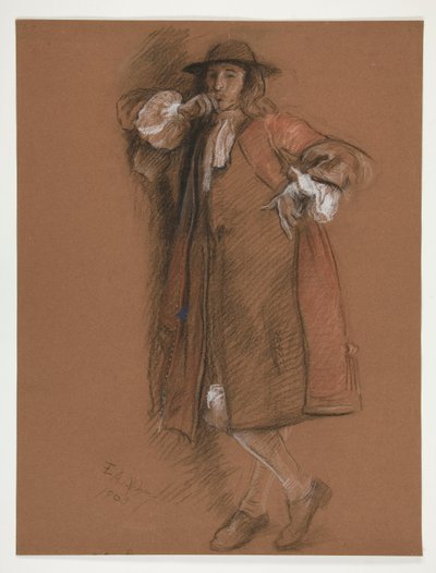 Étude pour la figure à gauche - Edwin Austin Abbey