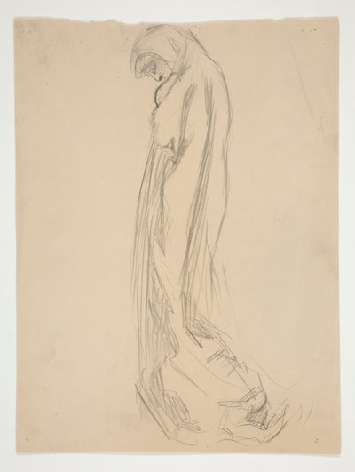 Étude pour la figure de 22h - Edwin Austin Abbey