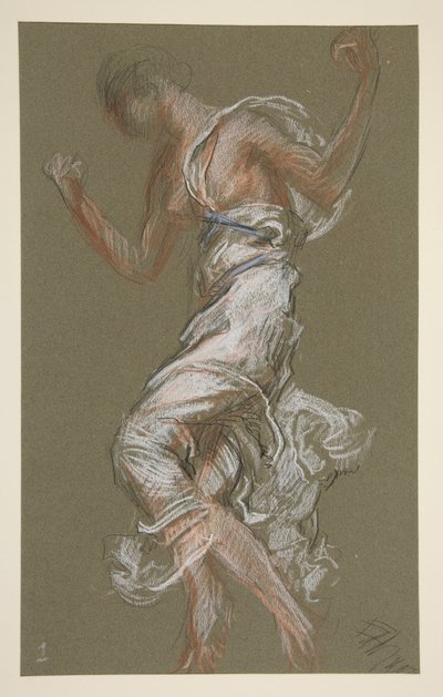 Étude pour figure de 13h - Edwin Austin Abbey