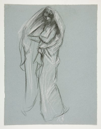 Étude pour la figure de 4 h du matin (?) dans - Edwin Austin Abbey